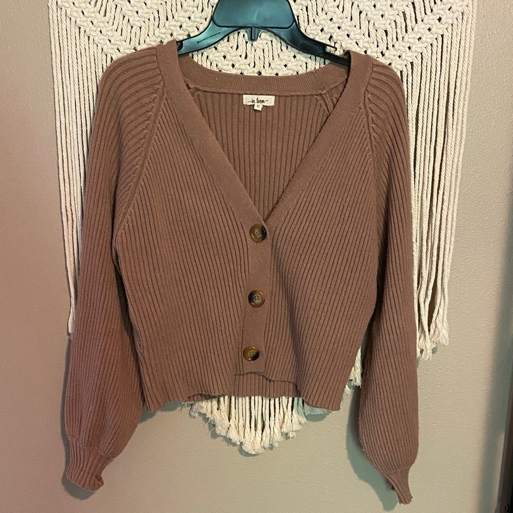 Cozy Brown Button-Up cardigan